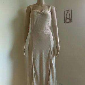 Just Gorgeous Vintage Silk Dress with lace trim